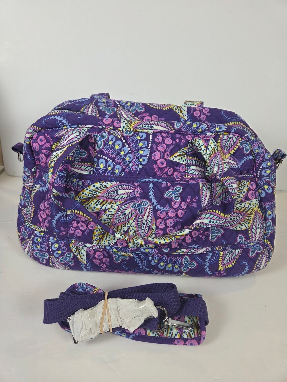Vera Bradley Medium Traveler bag in Batik Leaves Quilted Cotton